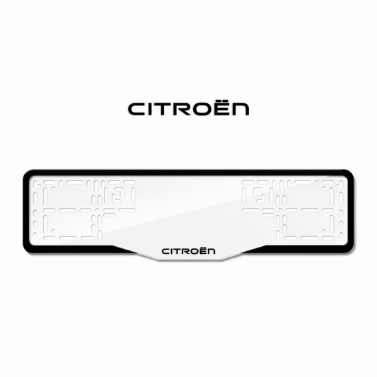 Cadres de plaque d'immatriculation Citroën - Noir - GLASS