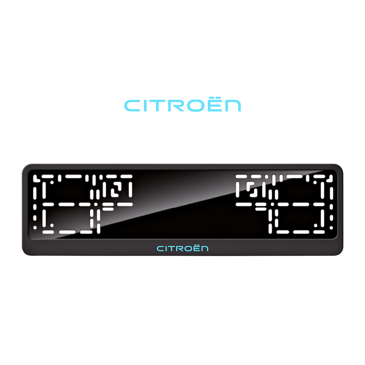 Cadres de plaque d'immatriculation Citroën - Bleu Tiffany - CLASSIC
