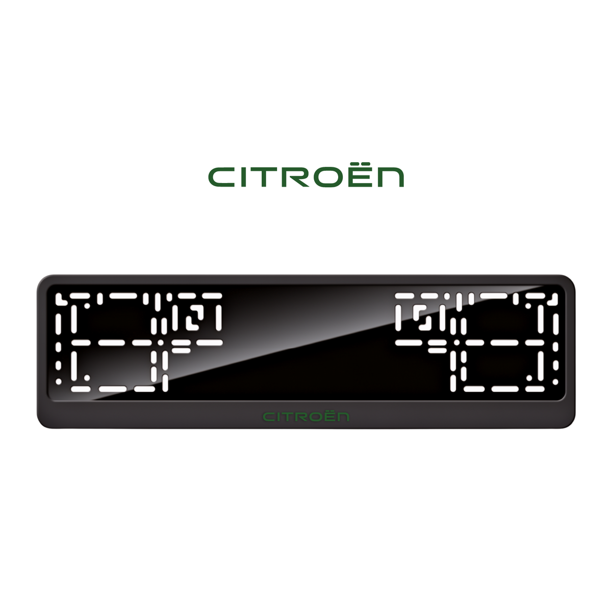 Cadres de plaque d'immatriculation Citroën - Vert - CLASSIC