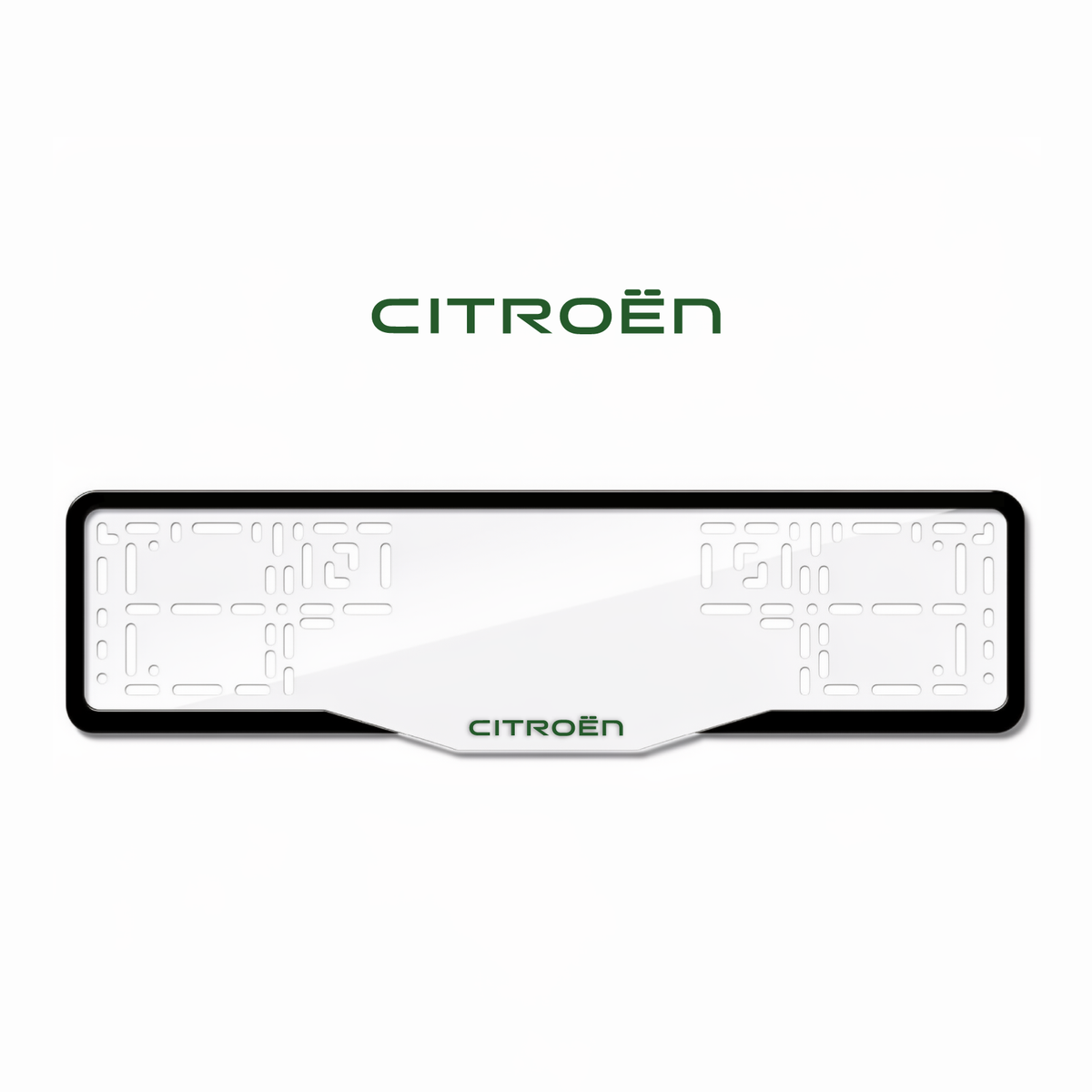 Cadres de plaque d'immatriculation Citroën - Vert - GLASS