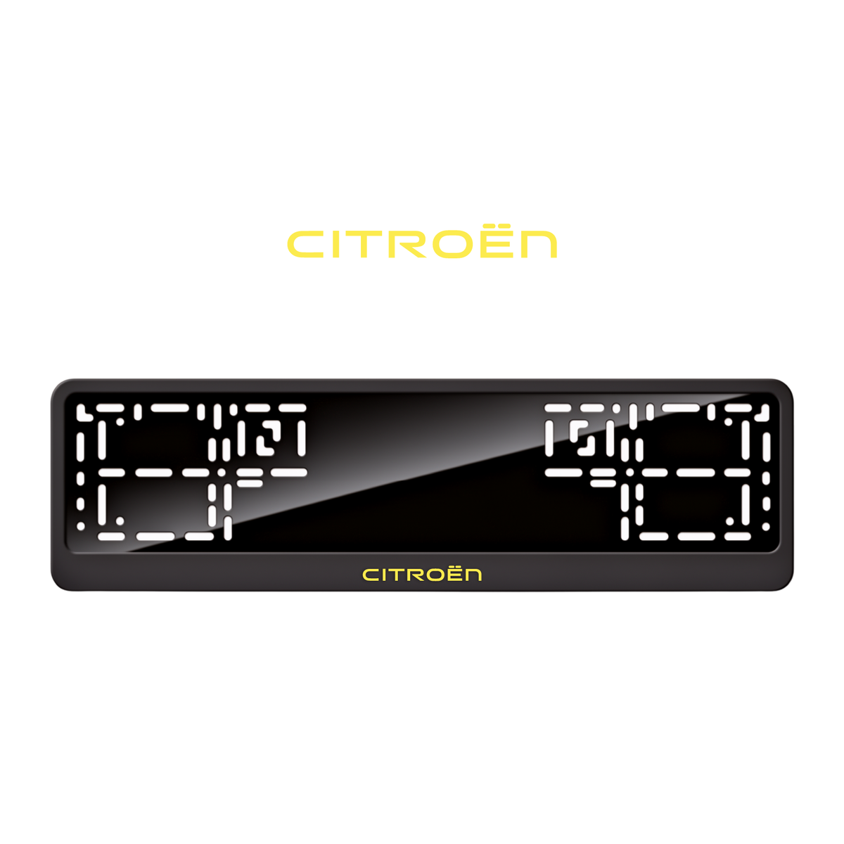 Cadres de plaque d'immatriculation Citroën - Jaune - CLASSIC
