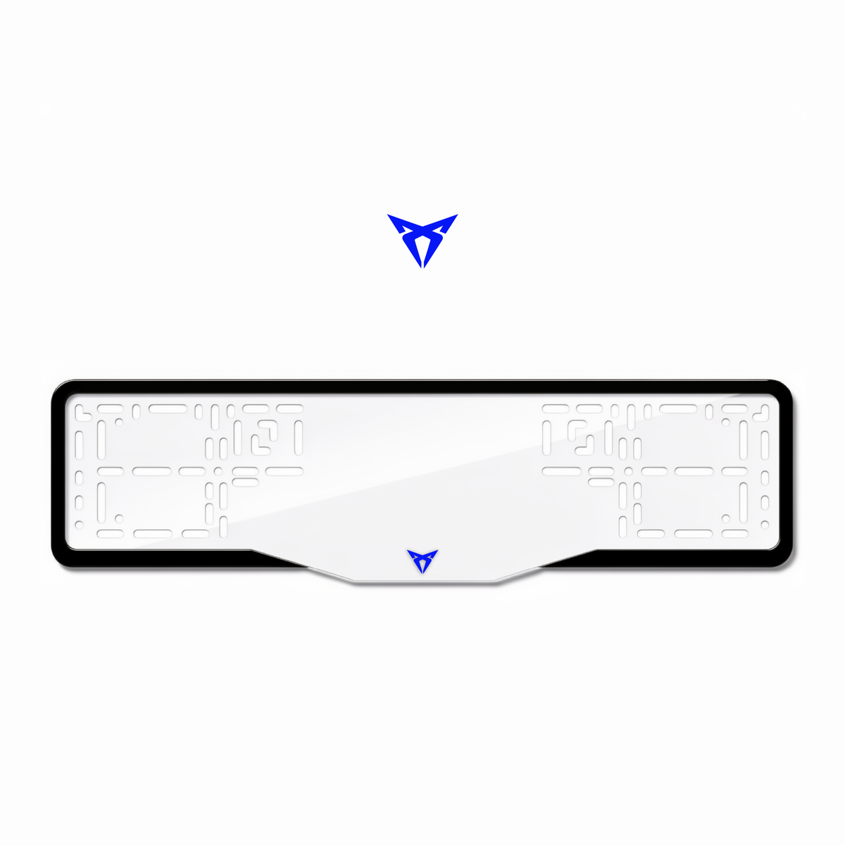 Cadres de plaque d'immatriculation Cupra Logo - Bleu - GLASS