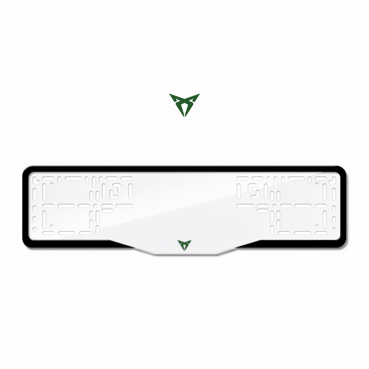 Cadres de plaque d'immatriculation Cupra Logo - Vert - GLASS