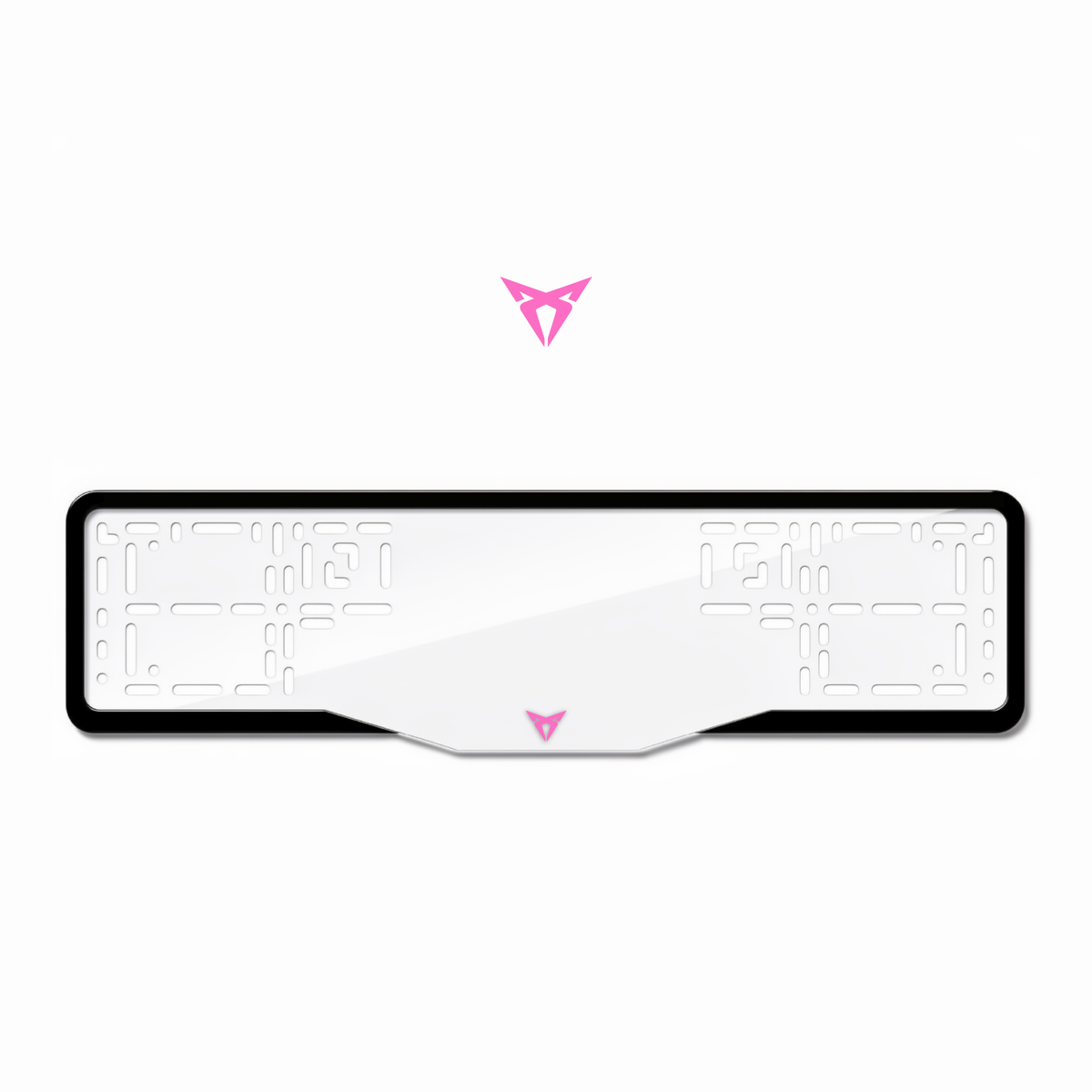 Cadres de plaque d'immatriculation Cupra Logo - Rose - GLASS