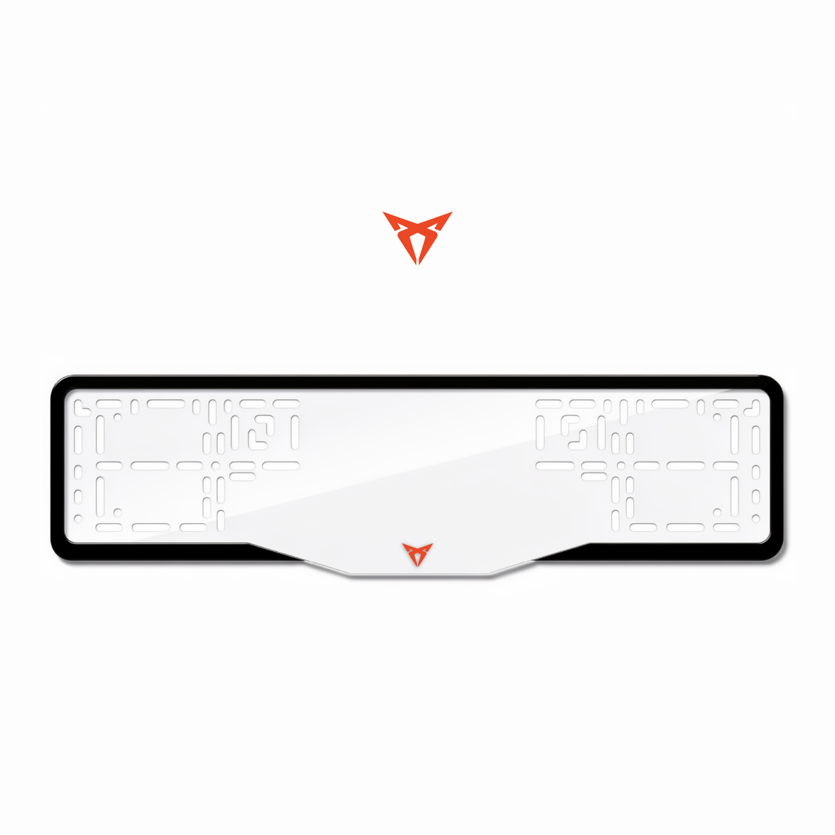 Cadres de plaque d'immatriculation Cupra Logo - Rouge - GLASS