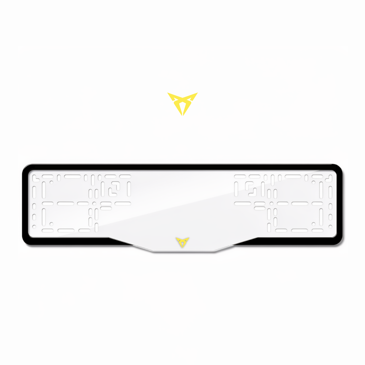 Cadres de plaque d'immatriculation Cupra Logo - Jaune - GLASS