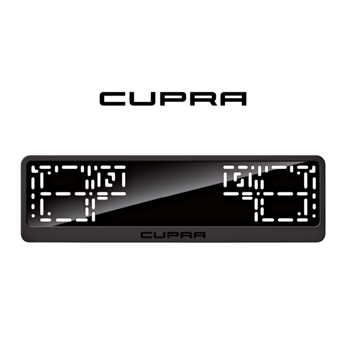 Cadres de plaque d'immatriculation Cupra - Noir - CLASSIC