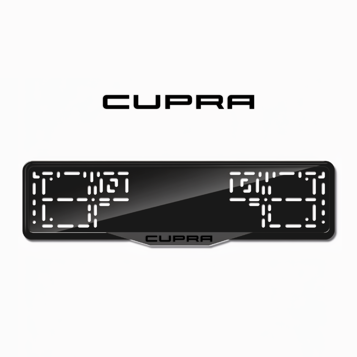 Cadres de plaque d'immatriculation Cupra - Noir - SATIN