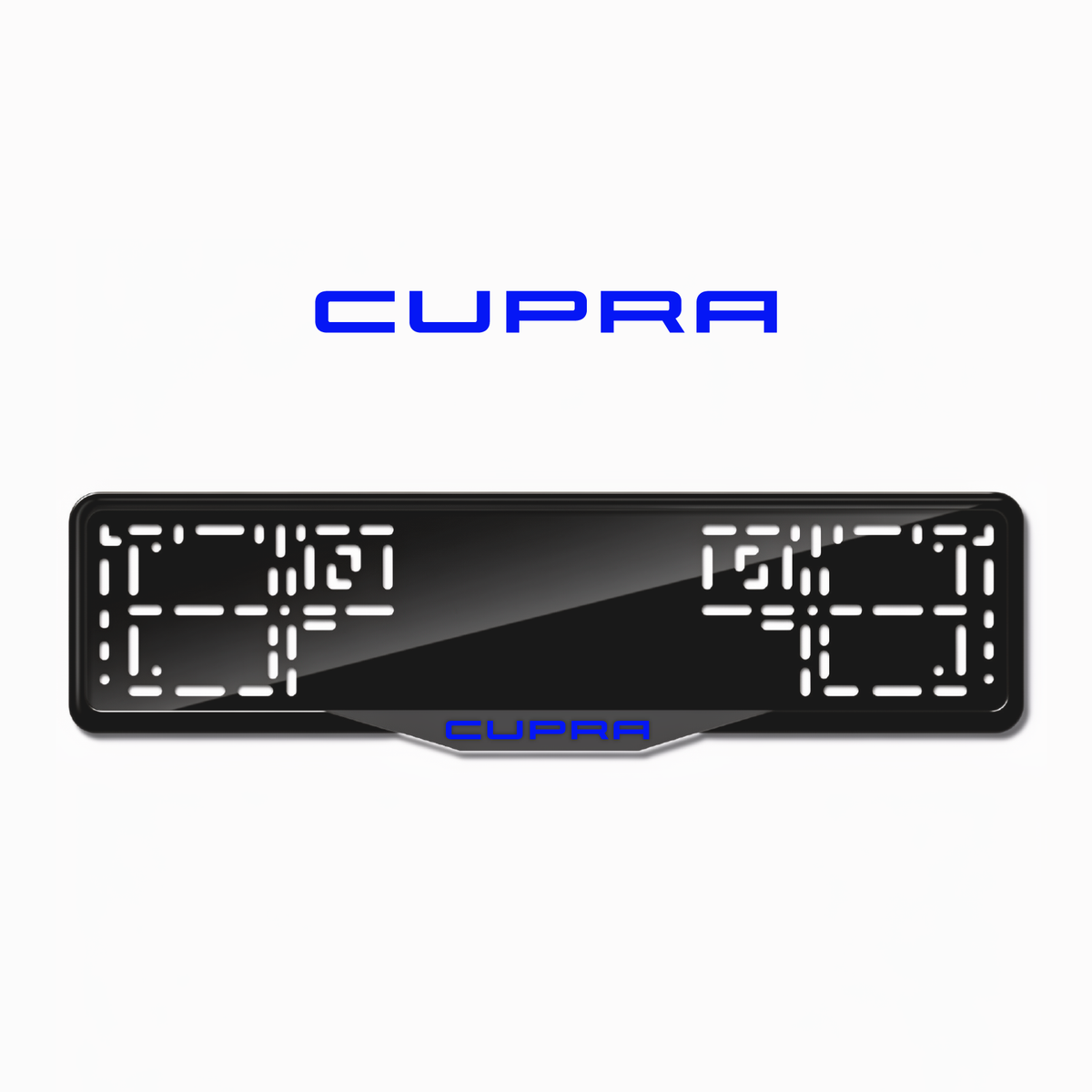 Cadres de plaque d'immatriculation Cupra - Bleu - SATIN