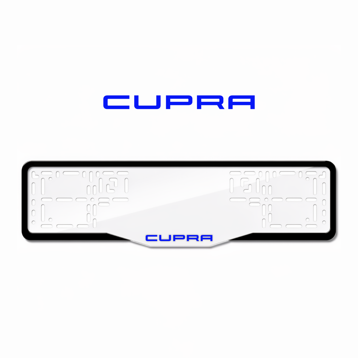 Cadres de plaque d'immatriculation Cupra - Bleu - GLASS