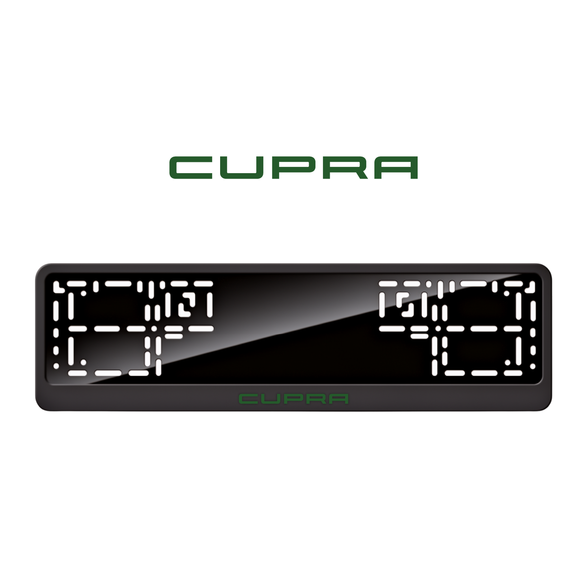Cadres de plaque d'immatriculation Cupra - Vert - CLASSIC
