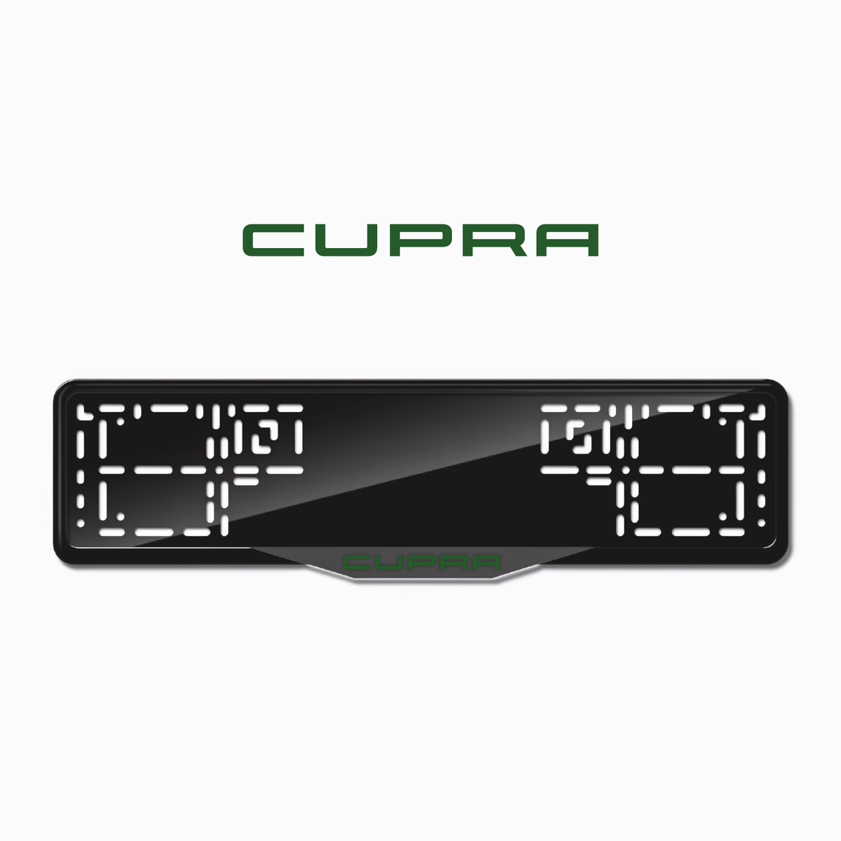 Cadres de plaque d'immatriculation Cupra - Vert - SATIN