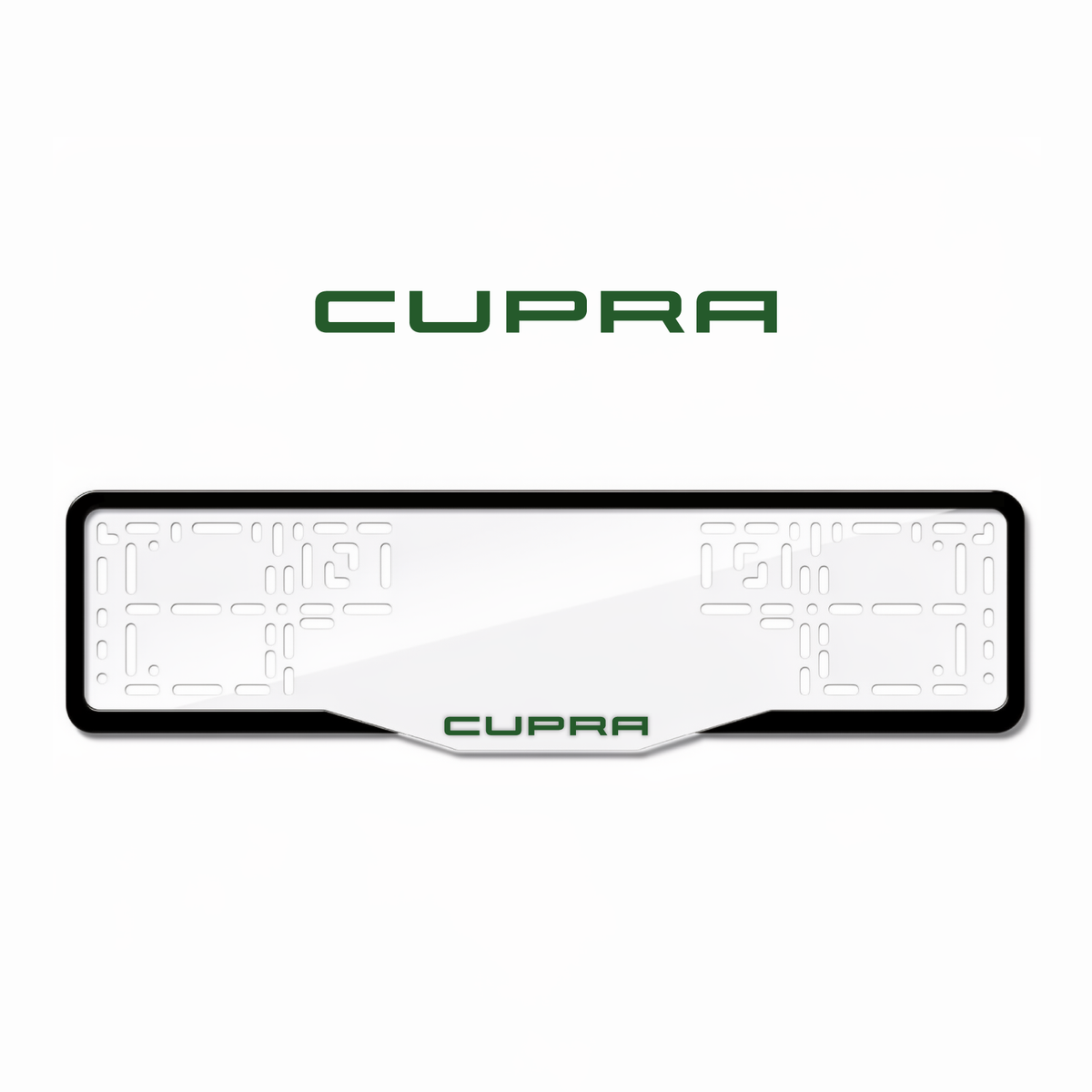 Cadres de plaque d'immatriculation Cupra - Vert - GLASS