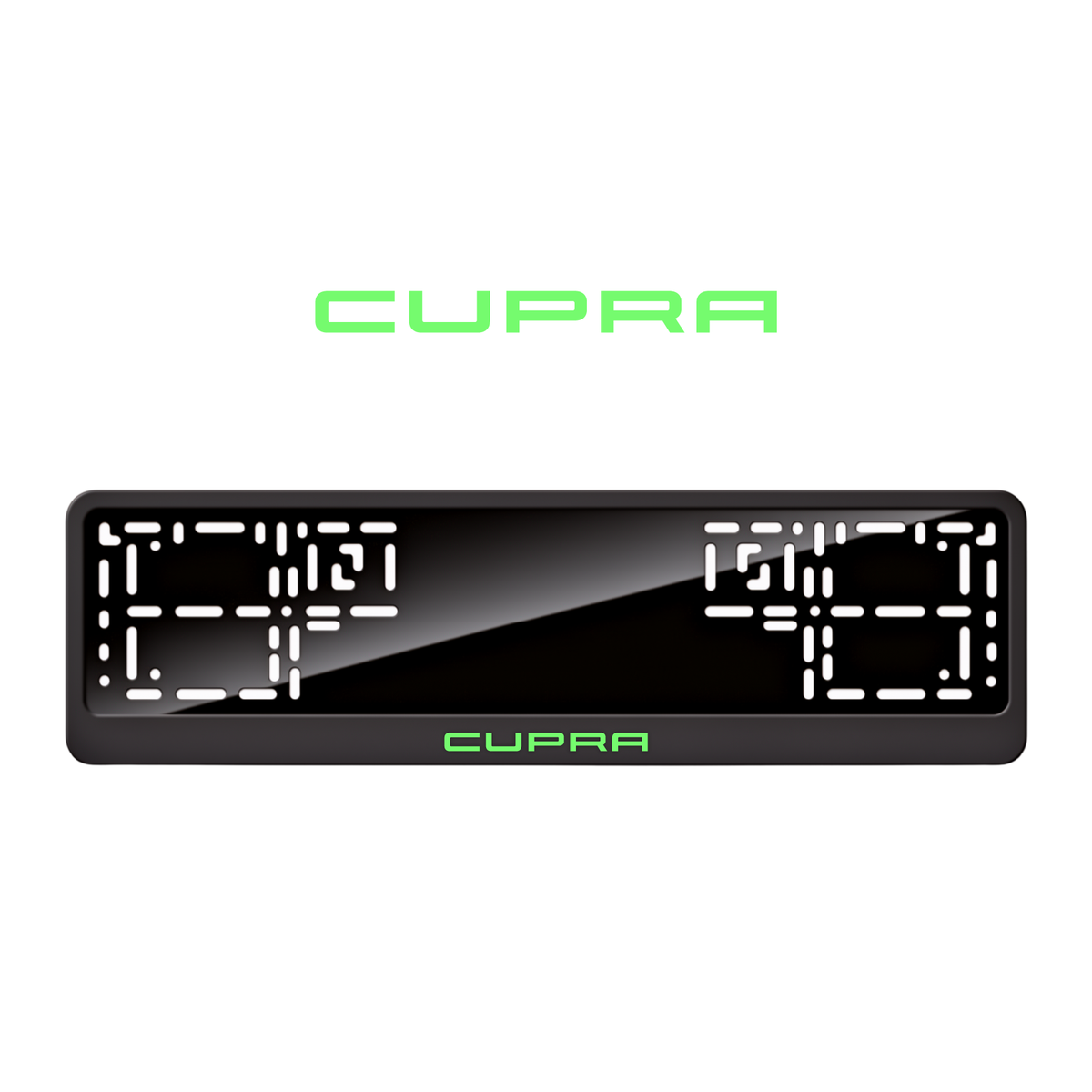 Cadres de plaque d'immatriculation Cupra - Vert néon - CLASSIC
