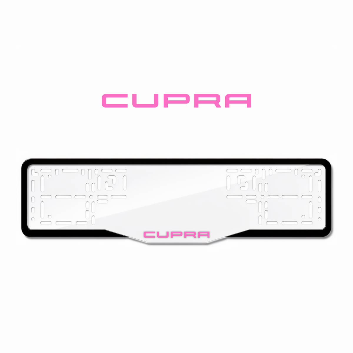 Cadres de plaque d'immatriculation Cupra - Rose - GLASS
