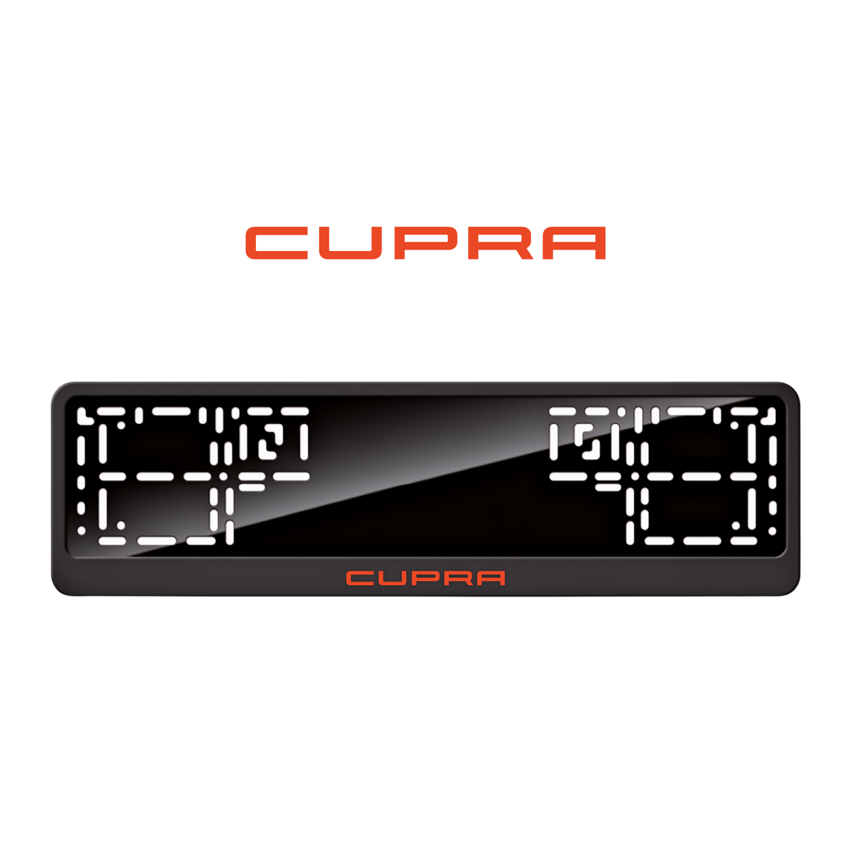 Cadres de plaque d'immatriculation Cupra - Rouge - CLASSIC