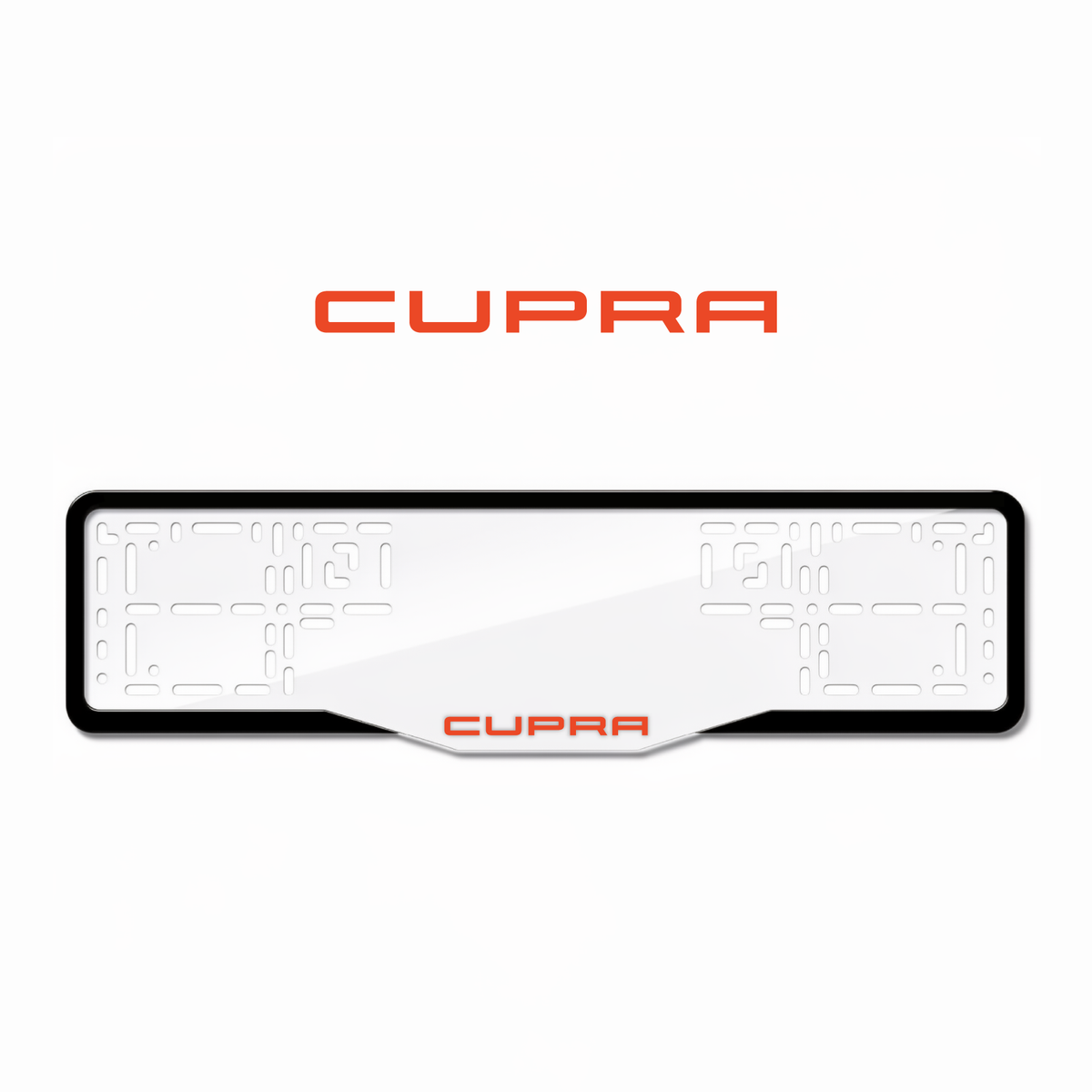 Cadres de plaque d'immatriculation Cupra - Rouge - GLASS