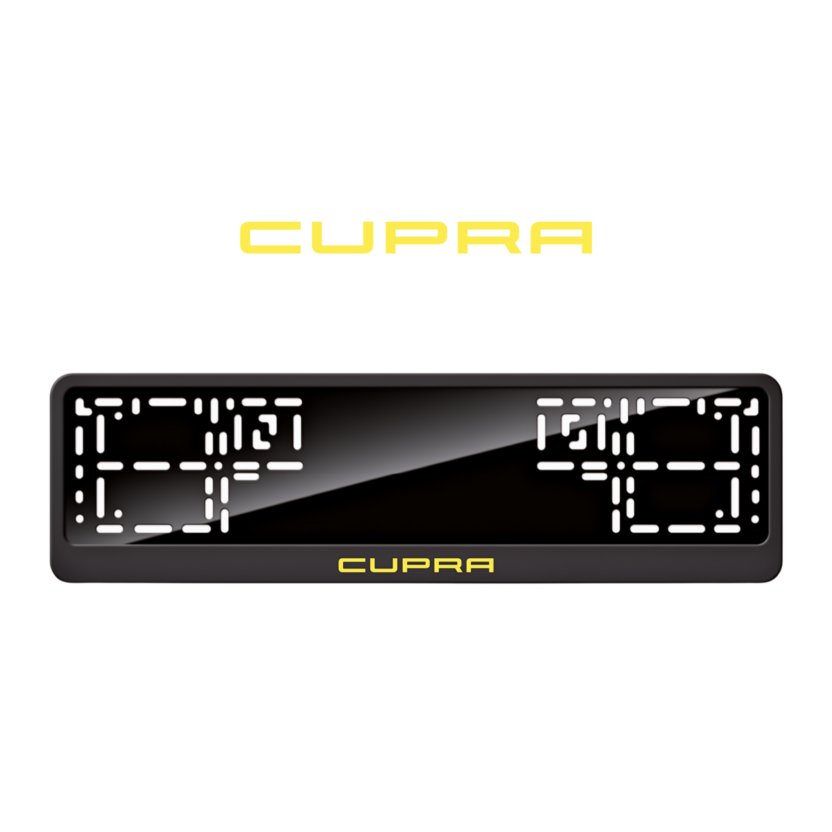 Cadres de plaque d'immatriculation Cupra - Jaune - CLASSIC