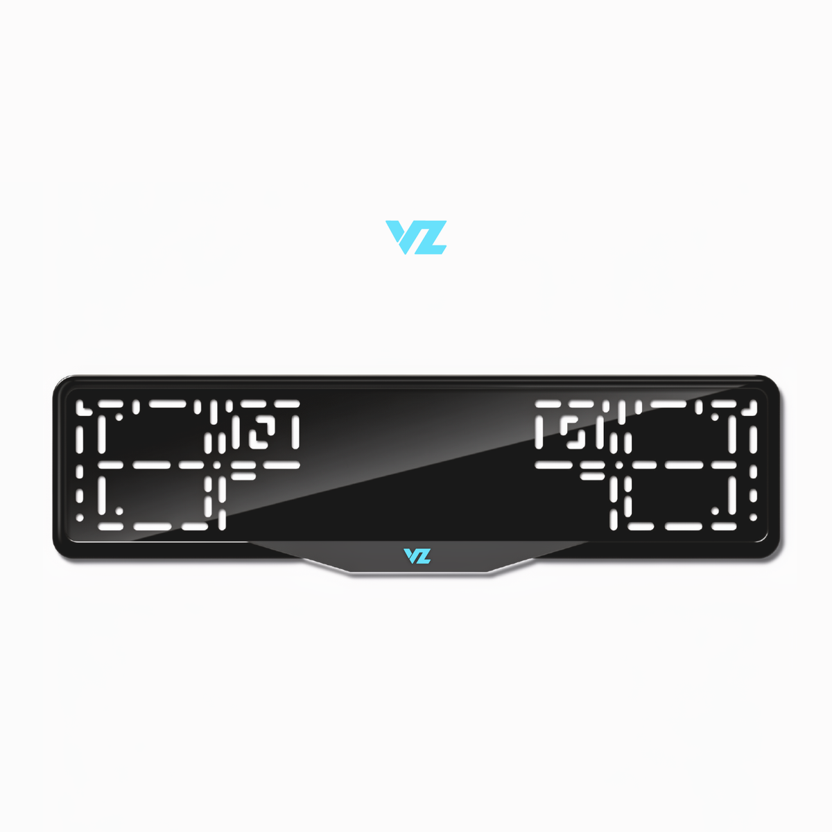 Cadres de plaque d'immatriculation VZ - Bleu Tiffany - SATIN