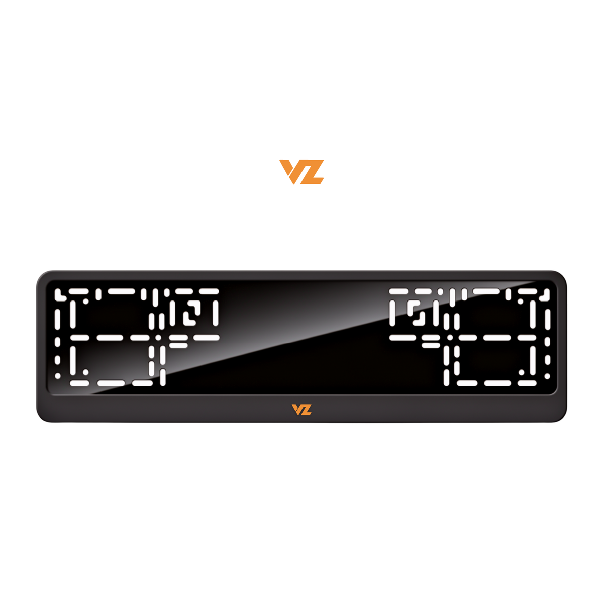 Cadres de plaque d'immatriculation VZ - Orange Hermès - CLASSIC