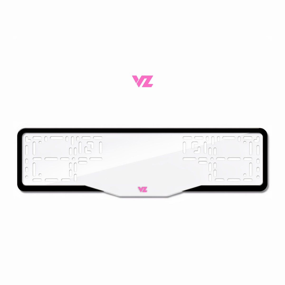 Cadres de plaque d'immatriculation VZ - Rose - GLASS