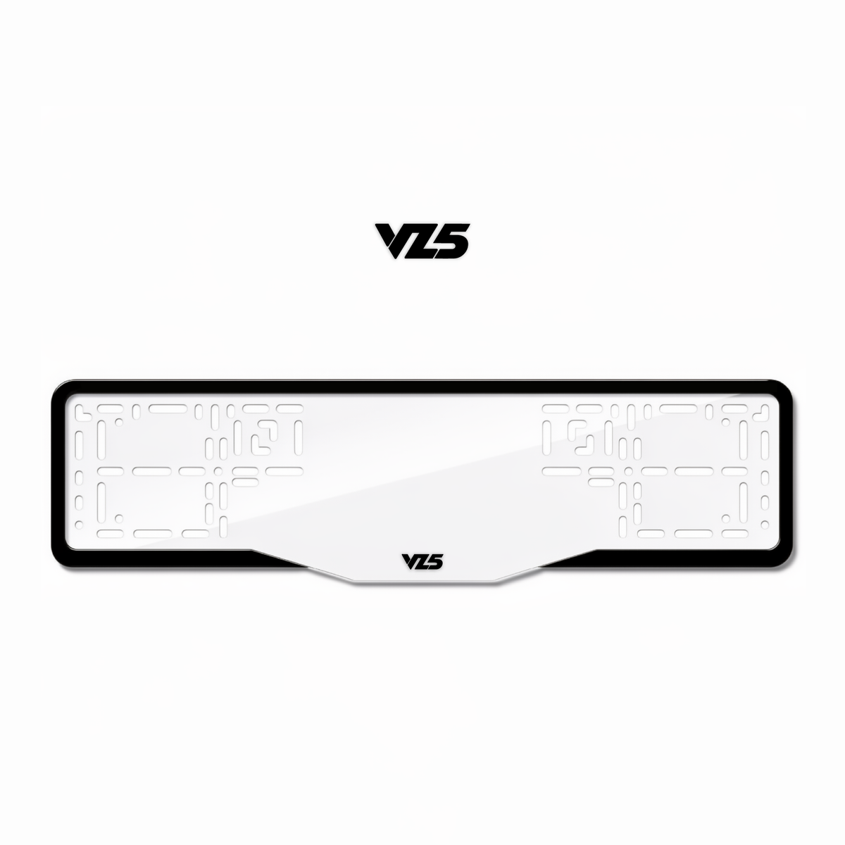 Cadres de plaque d'immatriculation VZ5 - Noir - GLASS