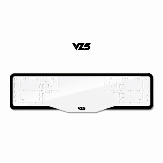 Cadres de plaque d'immatriculation VZ5 - Noir - GLASS