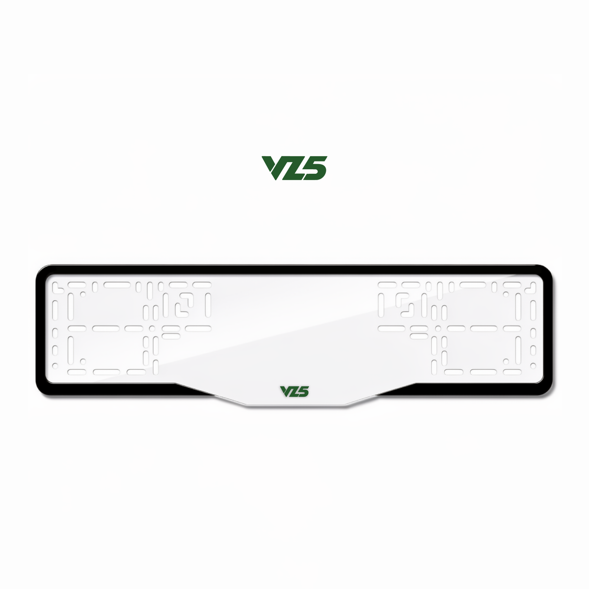 Cadres de plaque d'immatriculation VZ5 - Vert - GLASS