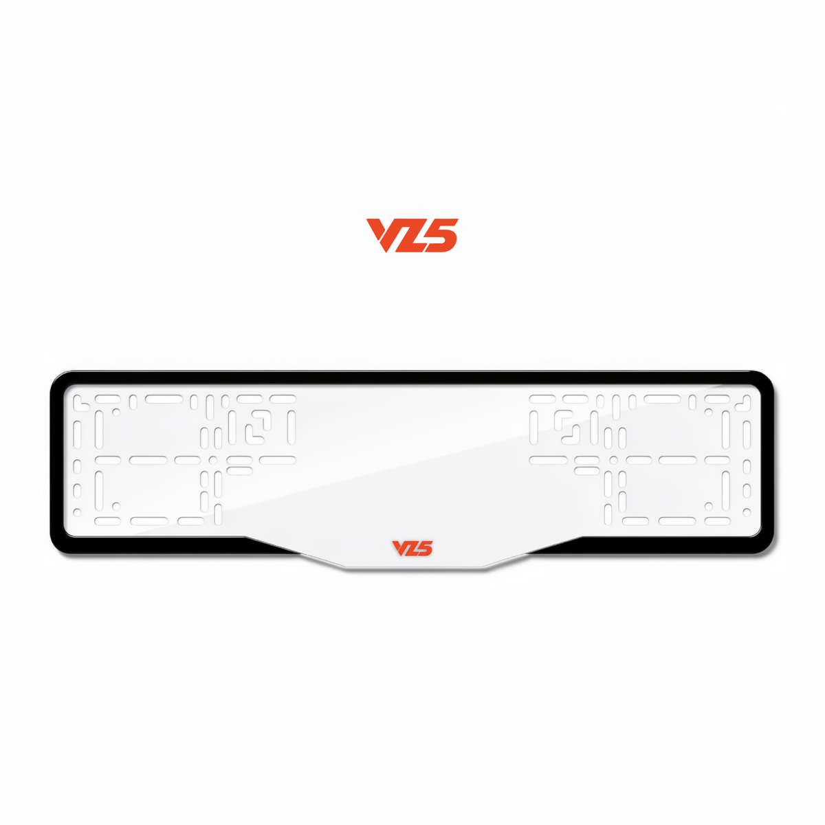 Cadres de plaque d'immatriculation VZ5 - Rouge - GLASS