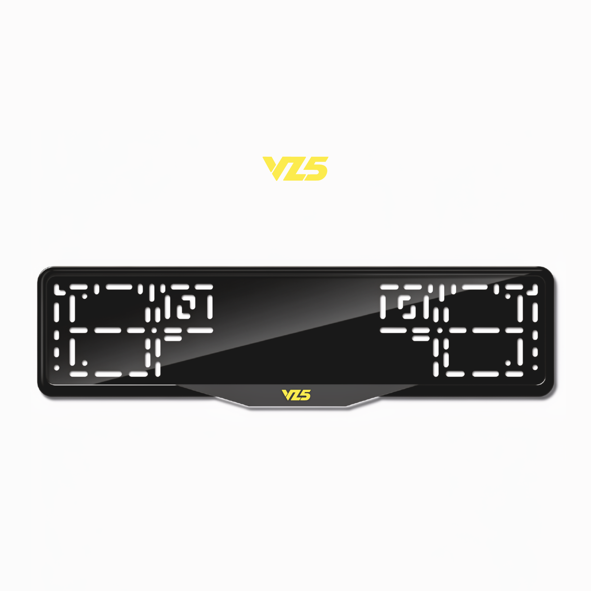 Cadres de plaque d'immatriculation VZ5 - Jaune - SATIN