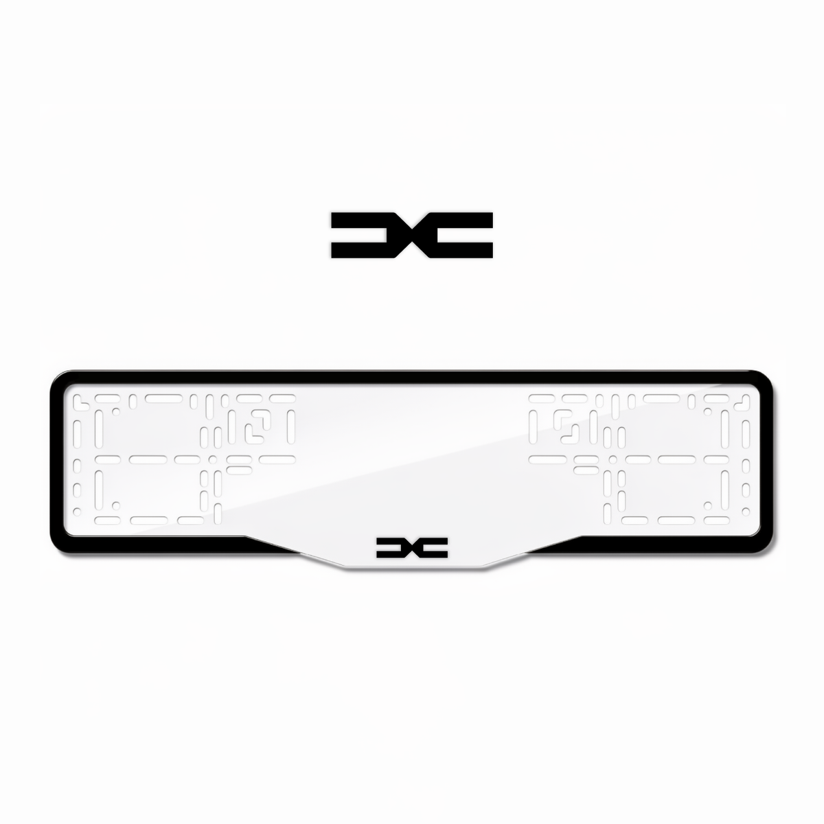 Cadres de plaque d'immatriculation Dacia Logo - Noir - GLASS