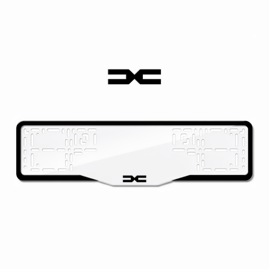 Cadres de plaque d'immatriculation Dacia Logo - Noir - GLASS