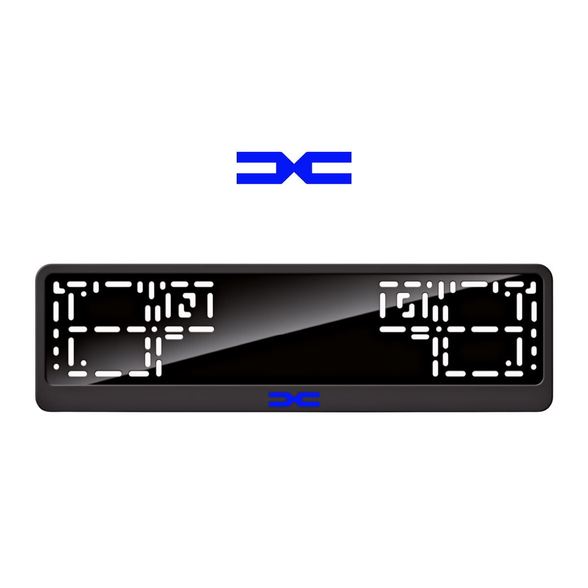 Cadres de plaque d'immatriculation Dacia Logo - Bleu - CLASSIC