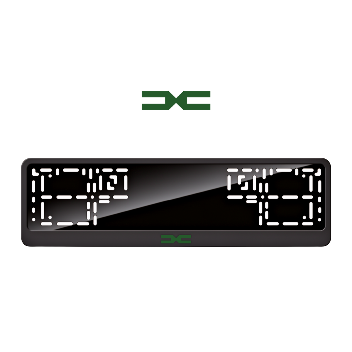 Cadres de plaque d'immatriculation Dacia Logo - Vert - CLASSIC