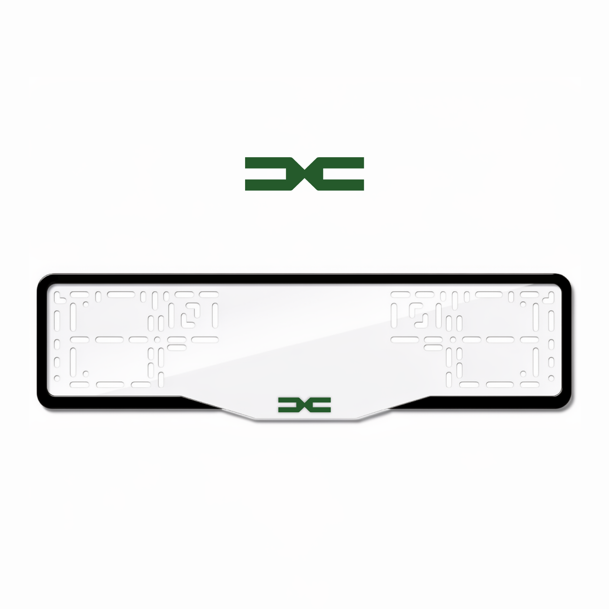 Cadres de plaque d'immatriculation Dacia Logo - Vert - GLASS
