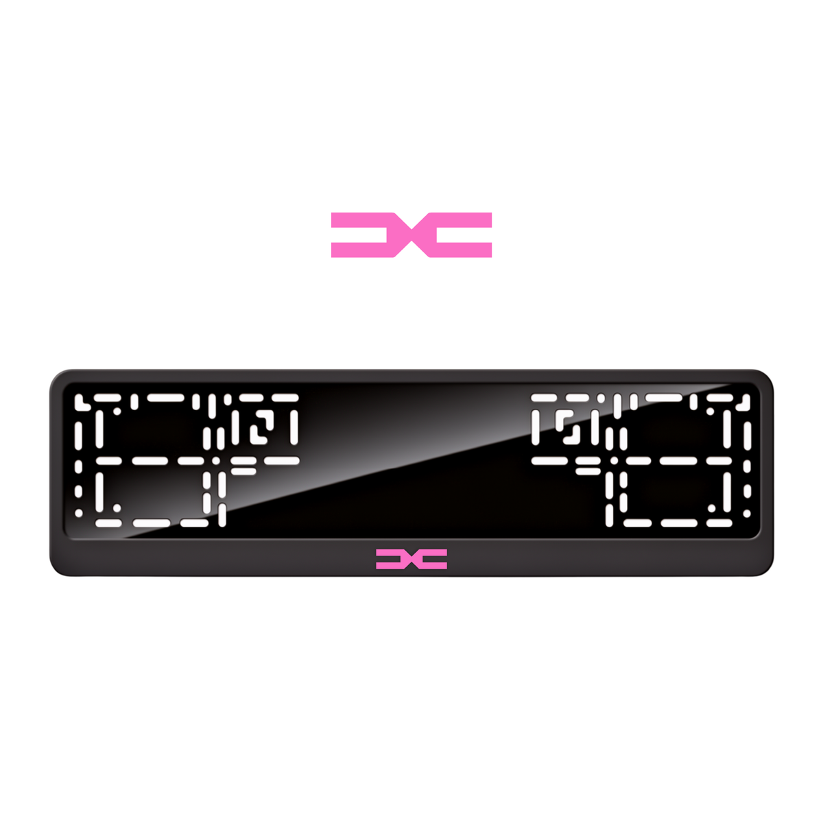 Cadres de plaque d'immatriculation Dacia Logo - Rose - CLASSIC