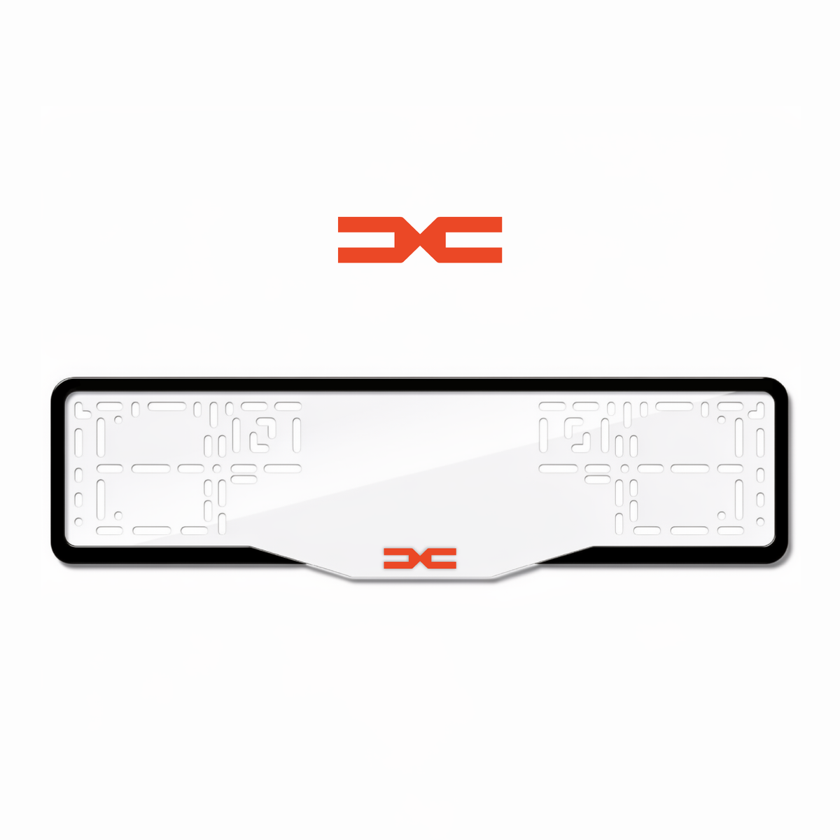 Cadres de plaque d'immatriculation Dacia Logo - Rouge - GLASS