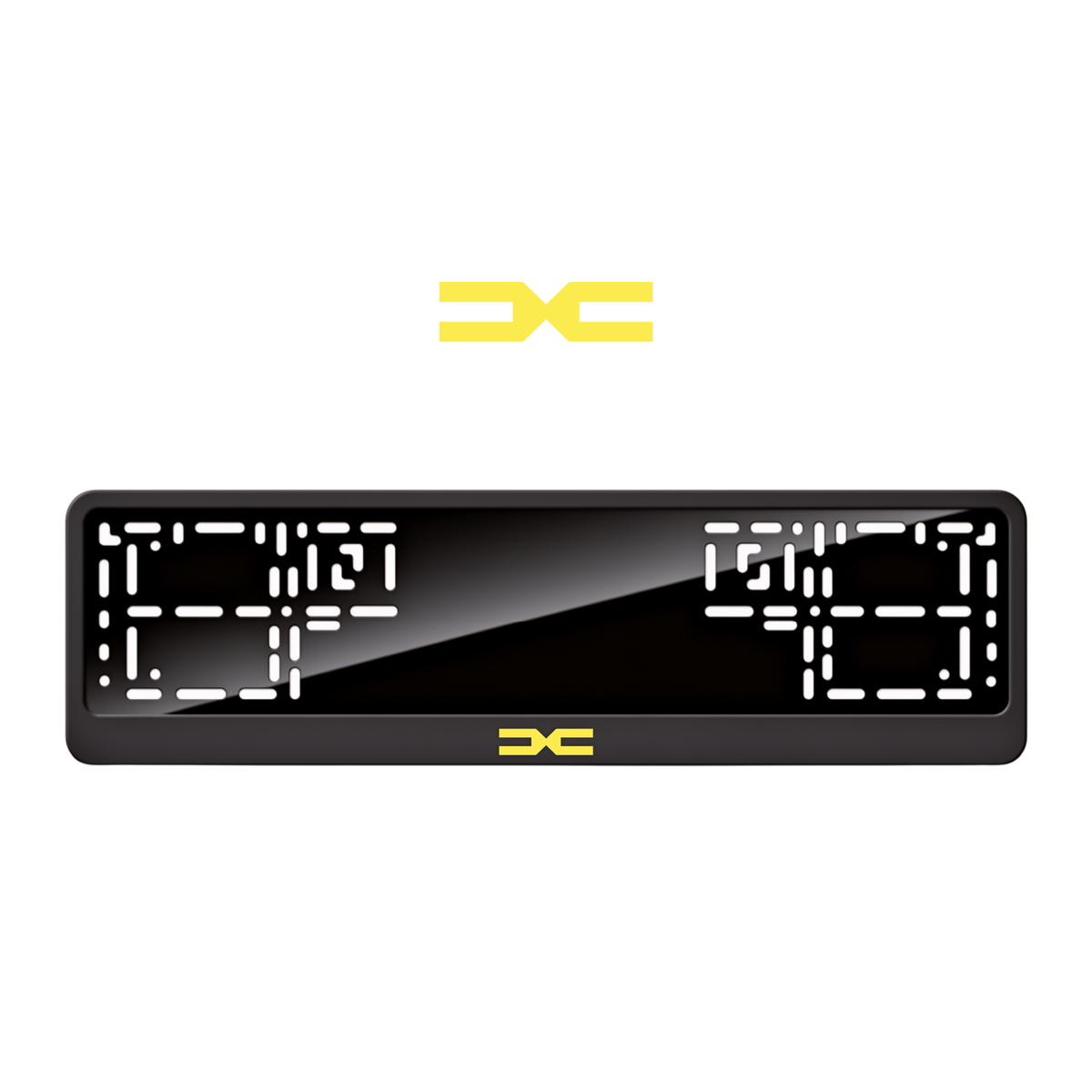 Cadres de plaque d'immatriculation Dacia Logo - Jaune - CLASSIC
