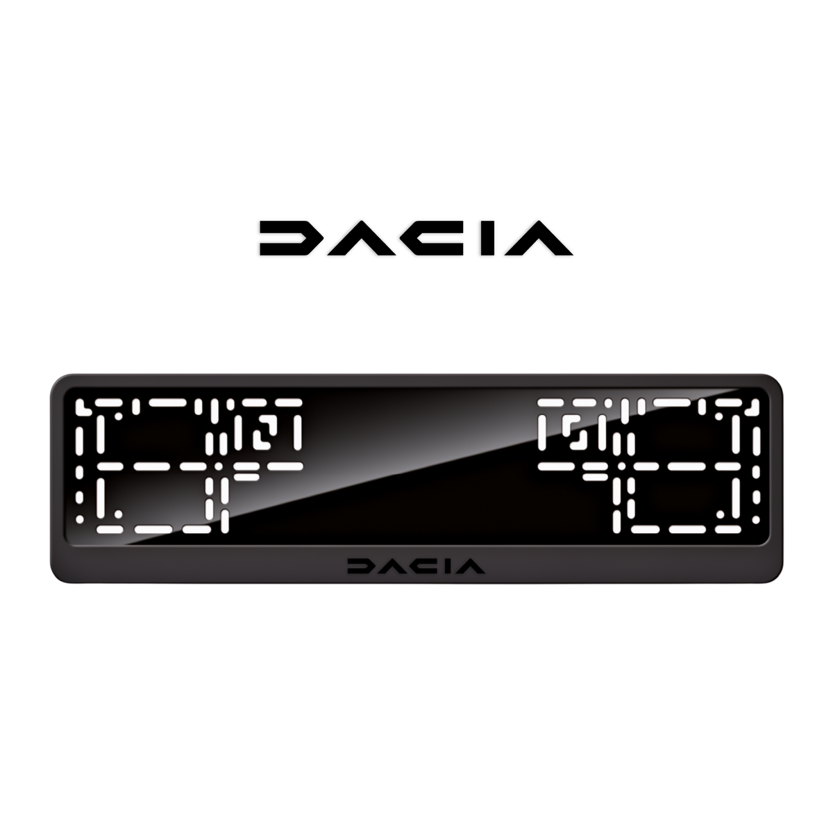 Cadres de plaque d'immatriculation Dacia - Noir - CLASSIC