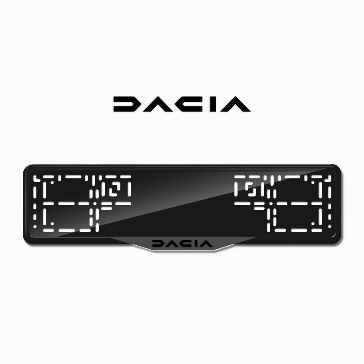 Cadres de plaque d'immatriculation Dacia - Noir - SATIN