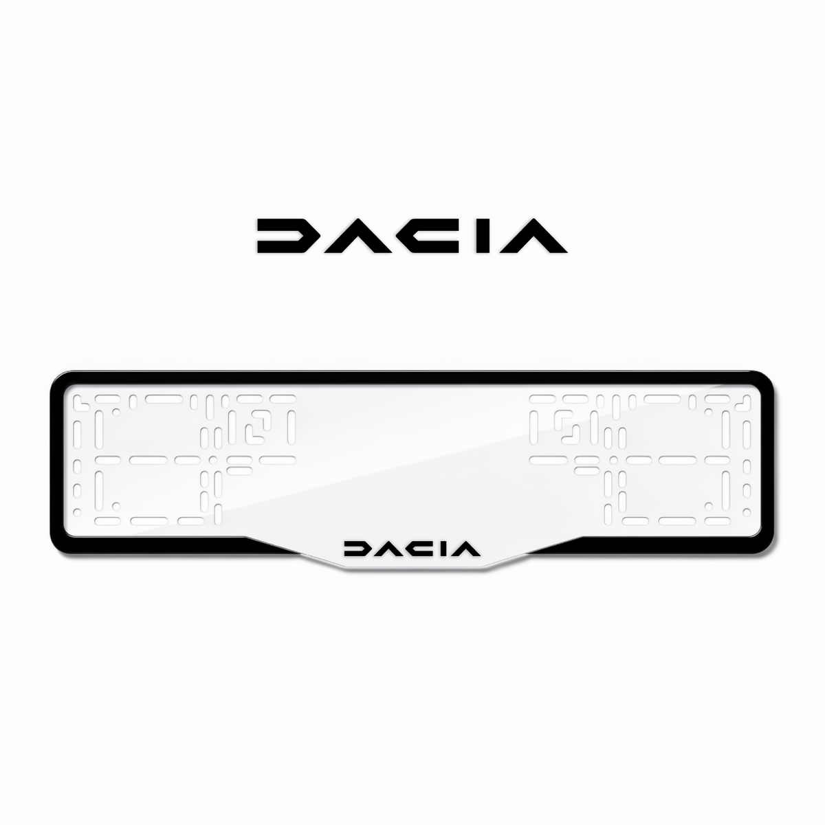 Cadres de plaque d'immatriculation Dacia - Noir - GLASS