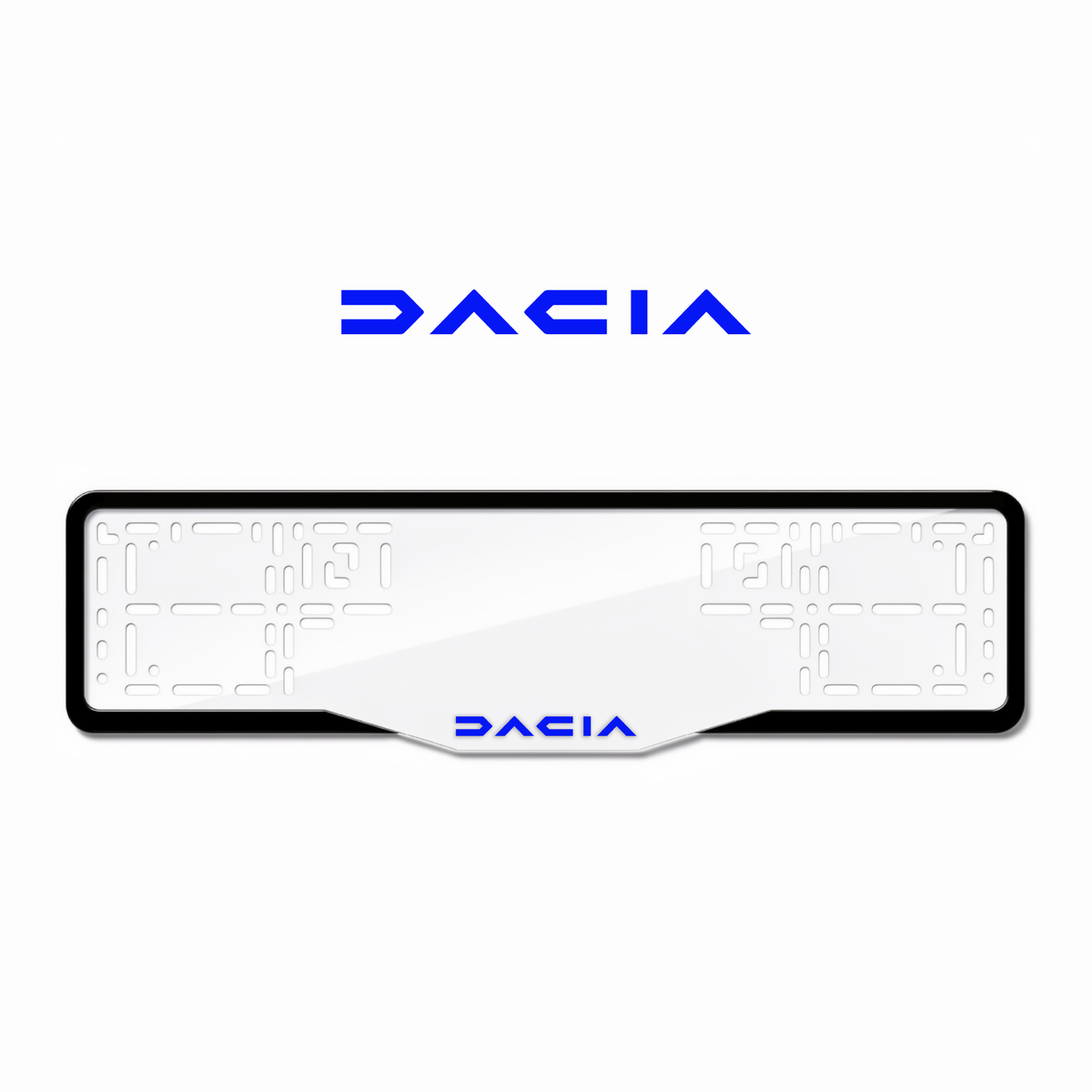 Cadres de plaque d'immatriculation Dacia - Bleu - GLASS