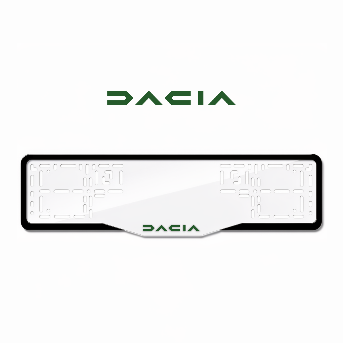 Cadres de plaque d'immatriculation Dacia - Vert - GLASS
