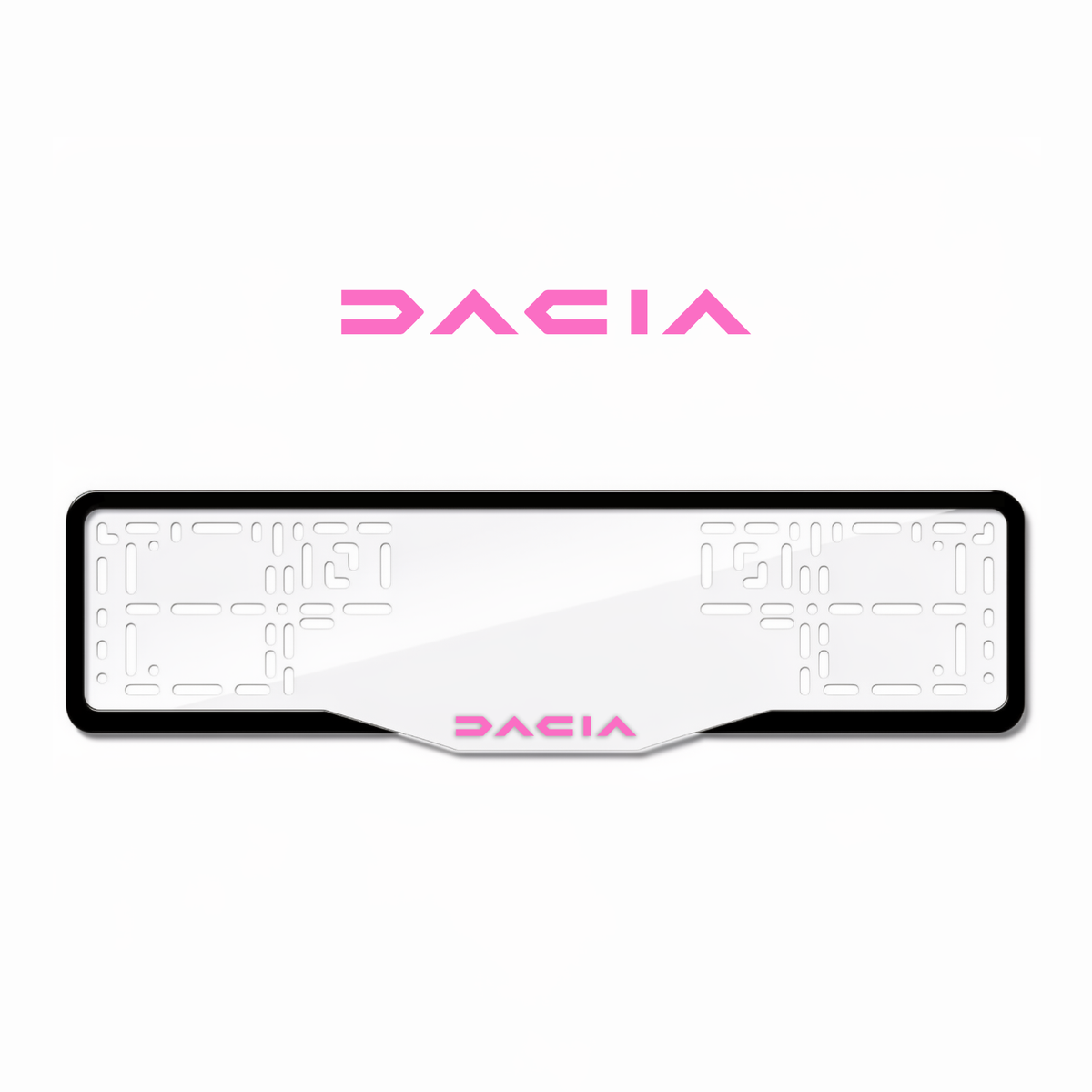 Cadres de plaque d'immatriculation Dacia - Rose - GLASS