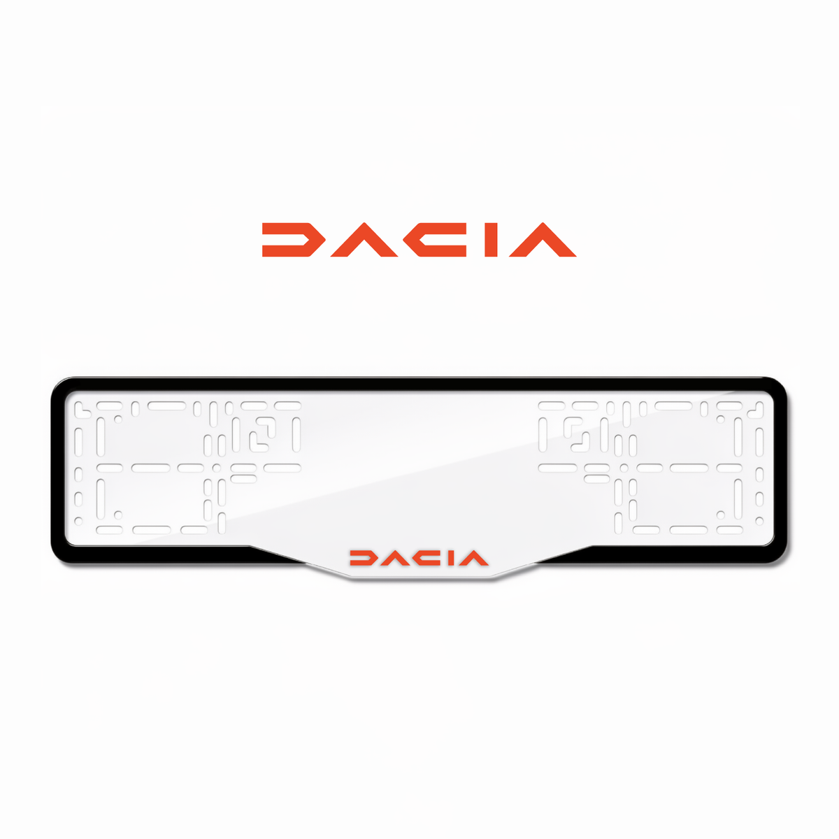 Cadres de plaque d'immatriculation Dacia - Rouge - GLASS