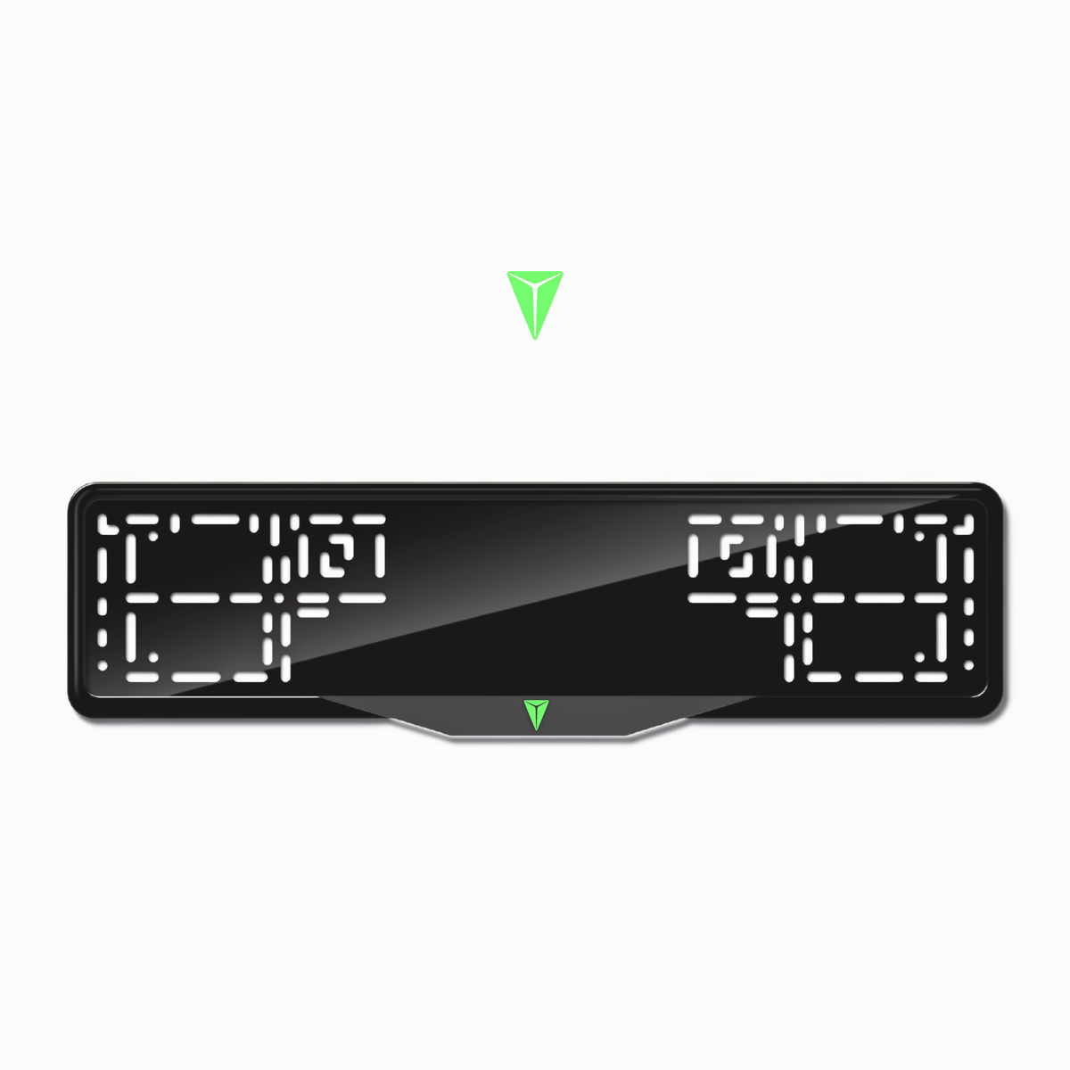 Cadres de plaque d'immatriculation Deepal Logo - Vert néon - SATIN