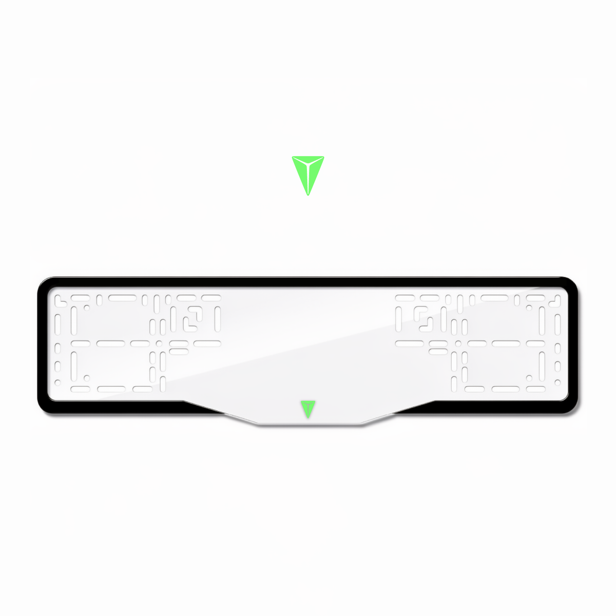 Cadres de plaque d'immatriculation Deepal Logo - Vert néon - GLASS