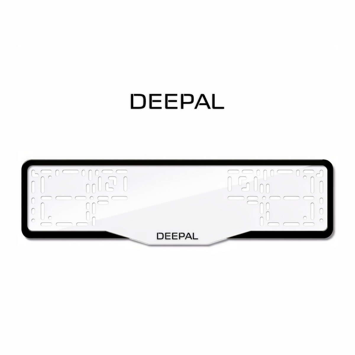 Cadres de plaque d'immatriculation Deepal - Noir - GLASS