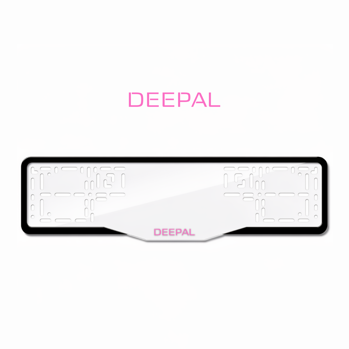 Cadres de plaque d'immatriculation Deepal - Rose - GLASS