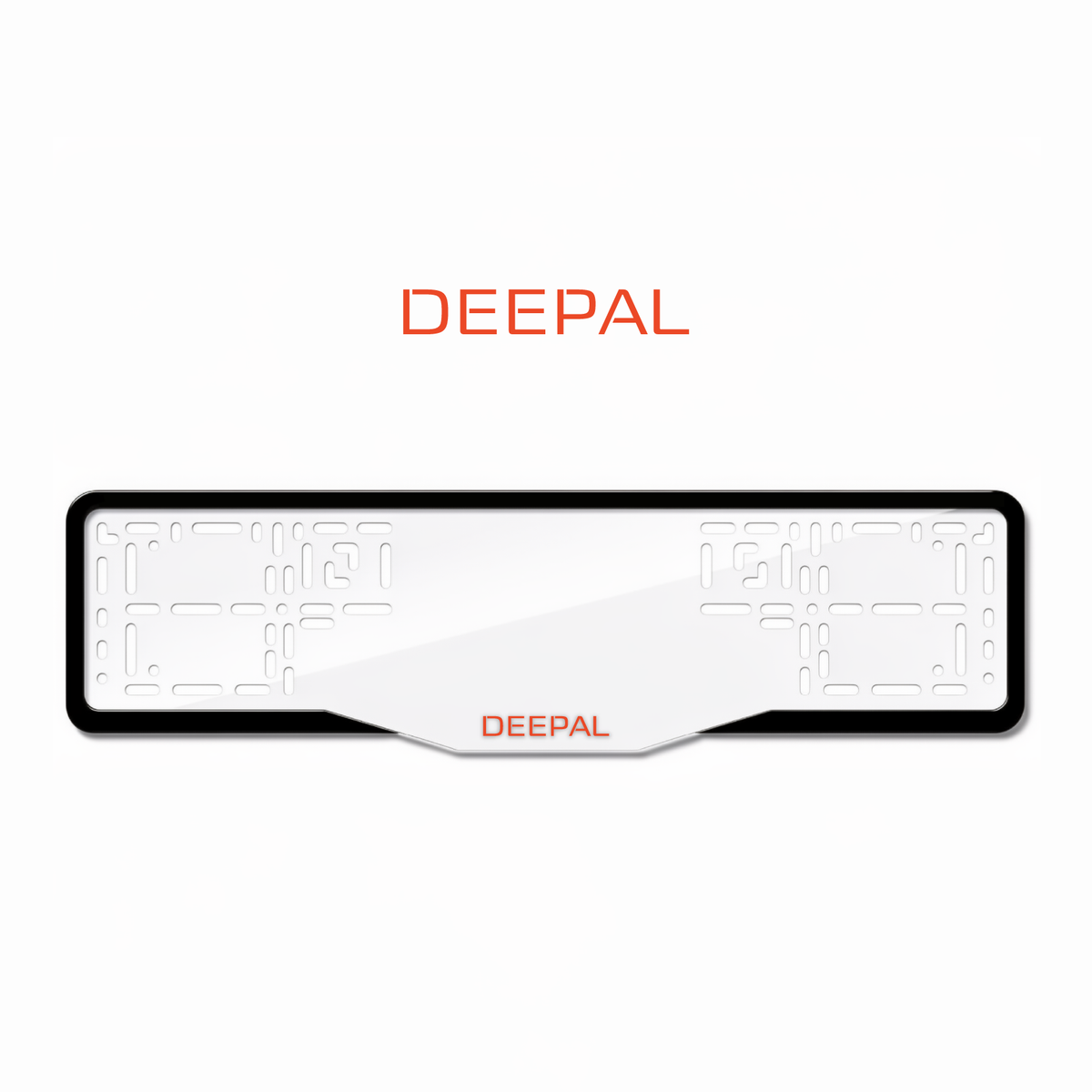 Cadres de plaque d'immatriculation Deepal - Rouge - GLASS
